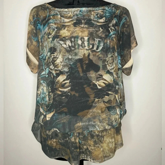 VTG Western Y2K JODY COWGIRL Flowy Top - Picture 2 of 15